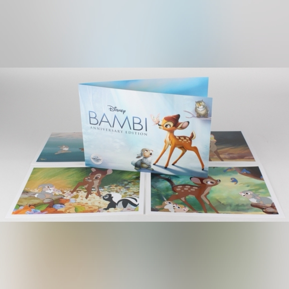 Walt Disney Bambi Lithograph Prints in Folder - Picture 8 of 9